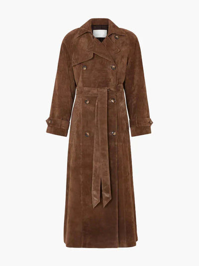 Ella | Suede Trench Coat