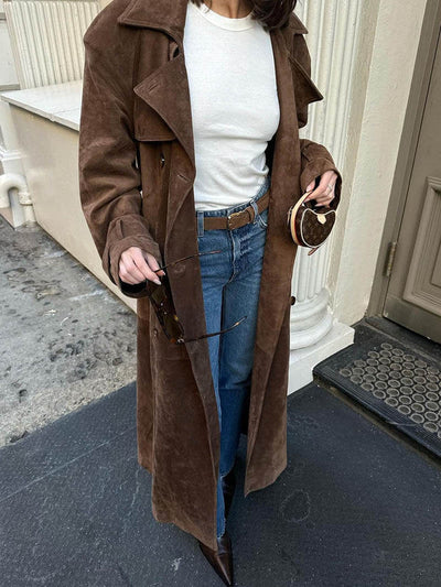 Ella | Suede Trench Coat