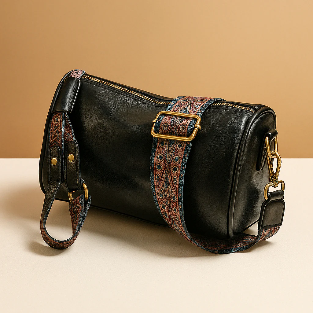 Structured crossbody bag with timeless design for women.