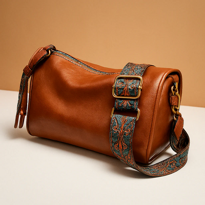Structured crossbody bag with timeless design for women.