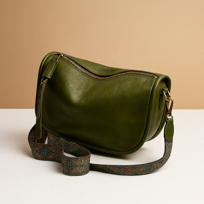 Structured crossbody bag with timeless design for women.